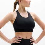 Athleta  XL Train Free High Neck Sports Bra Cup D-DD X-Large Black Photo 0