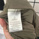 NWOT Blue B Strapless Jumpsuit Smocked Olive Green Casual Size Large Jersey Knit Photo 4