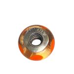 Pandora Murano Glass Bead Orange Spots 925 ALE Sterling Silver Charm Bracelet Photo 1