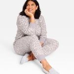 Stars Above  Light Gray Animal Print Pajama Set Photo 1