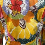 Coldwater Creek Retro Multicolored Floral Full Zip Collared Shirt Crop Jacket Photo 5