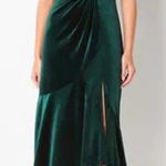 Danny & Nicole Green Velvet Sleeveless Midi Sleeveless Sheath Dress 18 NWT Photo 0