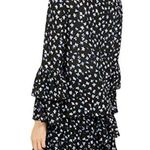 Michael Kors Black White Valentine Hearts 3/4 Bell Sleeve Blouse Top M Photo 3
