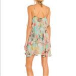 HEMANT AND NANDITA Sage Tiered Mini‎ Dress in Turquoise Size Large Photo 2