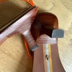 Sam Edelman Orange Brown Sandals Minimalist Design Photo 5