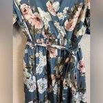 Baltic Born Sicily Satin Blue Floral Maxi Dress size XL $79 Photo 8