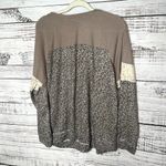 Knox Rose  Leopard Waffle Knit Super Soft Sweatshirt Long Sleeve XXL Photo 2