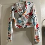 Colorful Cropped Dinosaur Hoodie Size XS Photo 2
