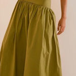 Free People High Waisted Bubble Bliss Midi Skirt Cardamom Seed Green Medium Photo 0