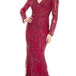 Mac Duggal $998  20349 Embellished Puff Sleeve V Neck Gown Photo 0