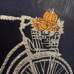 Karen Scott 2XL Fall Pumpkin Holiday Fall Autumn 3/4 Sleeve Top Black Gold Photo 2