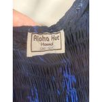 Aloha Hut Hawaii Smocked Maxi Dress Blue Tropical Palm Parrot Floral One Size Size undefined Photo 3