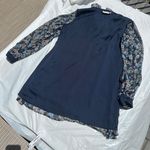 Tory Burch Deneuve Navy Blossom Ditsy Floral Ruffled Long sleeve Dress Sz 6 Photo 15