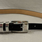 Brighton Black Leather Belt with Silver Buckle women’s size 30 classic feminine Photo 0