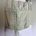 Princess Polly Harry Corset Off Shoulder Lace Up Top Green “Light Sage” US 4 Photo 8