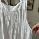 Haute Hippie Linen Blend Wide Leg Overall Jumpsuit Drawstring Neck White M Photo 3