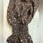 Prómesa Promesa rib knit bodysuit with floral balloon sleeves NWOT Photo 3