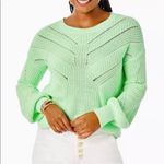 Lilly Pulitzer Bristow Cotton Knit Crewneck Sweater Women’s XS Pistachio Green Photo 1