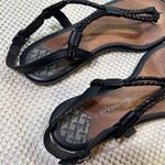 Sperry EUC  Top-Sider Braided Thong Sandals Ankle Strap Black Leather Womens 6.5‎ Photo 2