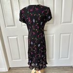 Donna Ricco  black short sleeved long floral dress Photo 6