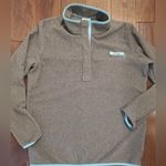 Columbia fleece pullover in gray and light blue 1/4 snap button size XL women's Photo 0