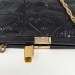 Vintage Palizzio Reptile Snake Skin Crossbody Evening Clutch Bag Black Photo 6
