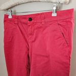 Gap Khakis Pants Hot Coral Broken-In Straight Casual Solid Spring Staple Pink Photo 1