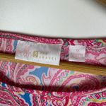 Belle by Kim Gravel Paisley Bell Sleeve Tunic Top Size 1X Multicolor Lightweight Pink Photo 4