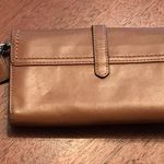 Coach Brown Leather Belt Buckle Large Wristlet Photo 1