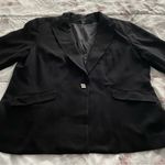 Louben Woman black triacetate crystal button office professional blazer size 16W Photo 5
