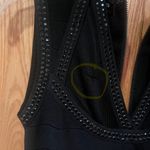 Bebe  Mesh Studded Bandage Bodycon‎ Sleeveless Mini Dress Black Size Small Photo 12