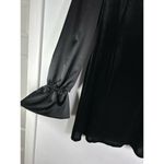 Vestique  Whimsigoth Black Velvet Long Satin Flare Sleeve Mini Dress M NWT Photo 5