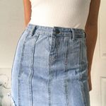 Boutique High Waisted Patch Denim Mini Skirt Photo 0