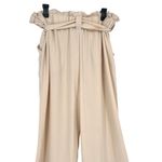 Bar III High-Waist Wide-Leg Pants With Tie Belt Ivory Cream Size Large Photo 4