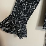 Lulus Love is Enough polka dot Bell flare sleeve wrap top black/white Black Size L Photo 7