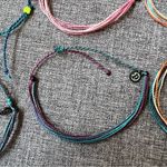 Pura Vida Bundle of 6 Wax Coated String Bracelets Adjustable Sizing Costa Rica Photo 6
