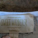 Sweet Wanderer  Blue Toile Floral Tiered Maxi Dress Maternity Flutter L Photo 4