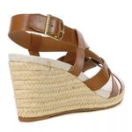 Cole Haan  Crystal Wedge Leather Espadrille Strap Sandal, Brown, Size 9, NWOB‎ Photo 7