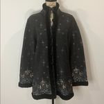 Covelo wool embroidered embellished coat jacket L Gray Size L Photo 1