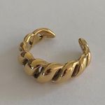 Gold Ring, Croissant Ring, Stacking Ring, Spiral Ring Photo 0