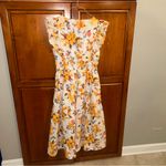 Abercrombie & Fitch Flutter Sleeve Midi Dress in Yellow Floral Photo 2