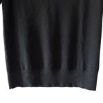 Paloma Black Merino Wool Crewneck Soft Luxury Short Sleeves Knit Top SZ MP #2050 Photo 2