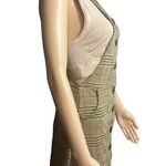 Urban Outfitters  Joey Plaid Button-Up Skirtall Overall Jumper Dress Brown Small Photo 1