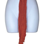 Savannah Morrow  Long Tie Belt Scarf Rust Color Crinkle Gauzy 63"x3" Cotton NWOT Photo 0