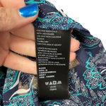 Anthropologie Haida Peasant Top Sheer Ruffle Paisley Print Blue Teal Size XS Photo 9