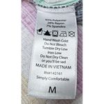 LuLaRoe Leah Shirt Womens Size Medium Rainbow Vertical Stripes Cap Sleeve Photo 8