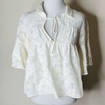 For Love & Lemons  White Buttercup Ruffled Tie Neck Top Photo 1