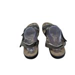 Taos Natural Pewter Leather Sandals Embellished Strappy Comfort Womens EUR 40 9 Gray Photo 2