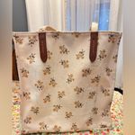 Coach  Floral Canvas Tote - Cream and Brown Photo 7