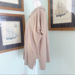 Kerisma  Neutral Heathered Wool Blend Lightweight Turtleneck Sweater Poncho S/M Photo 4